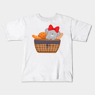 Cute Koala Bread Basket Kids T-Shirt